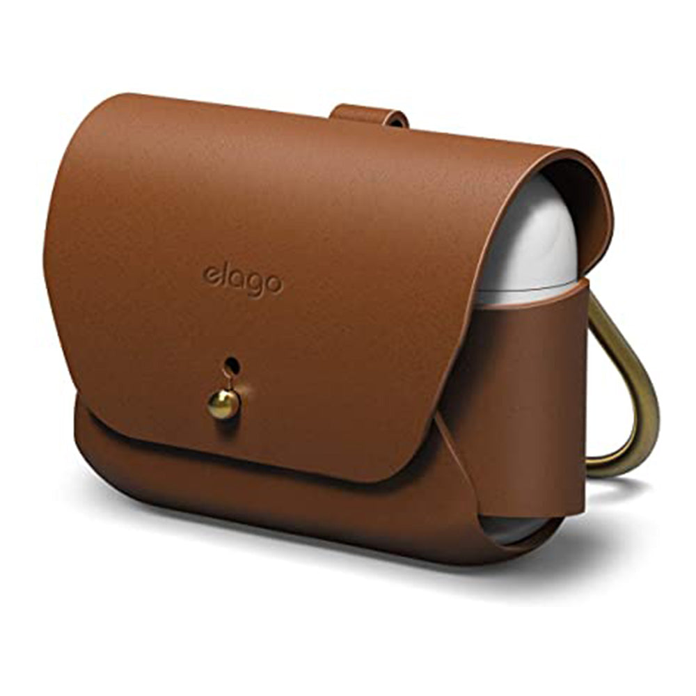Elago Leather Case with Keychain Compatible with Apple AirPods Pro Cases (Brown) (4792960680036) Elago Leather Case with Keychain Compatible with Apple AirPods Pro Cases (Brown) (4792960680036)